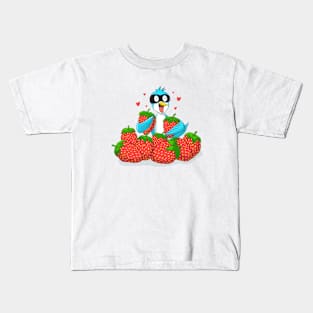 The bird stole the strawberry Kids T-Shirt